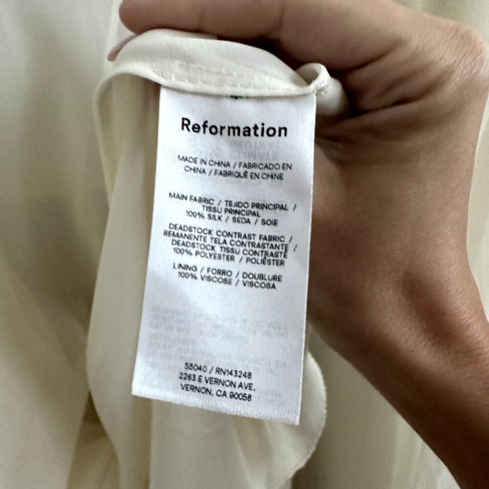 New Reformation Zaire Silk Dress - Picture 4 of 5